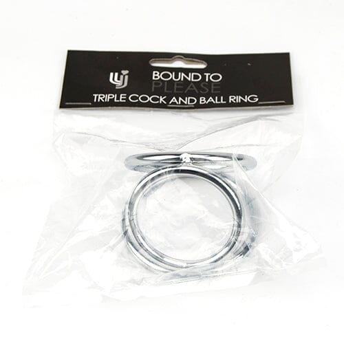 Bound to Please Triple c0ck and Ball Ring Cock Rings Bound to Please