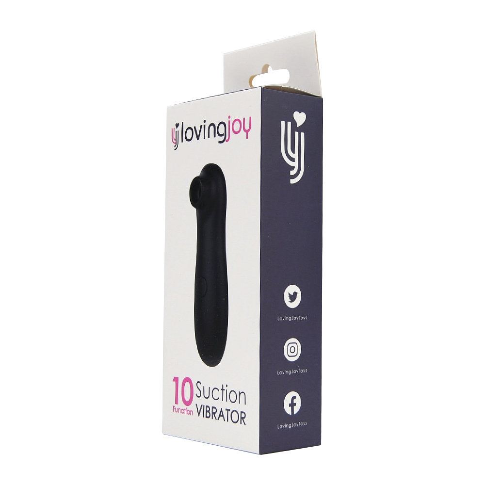 Loving Joy 10 Function c1itoral Suction Vibrator Black