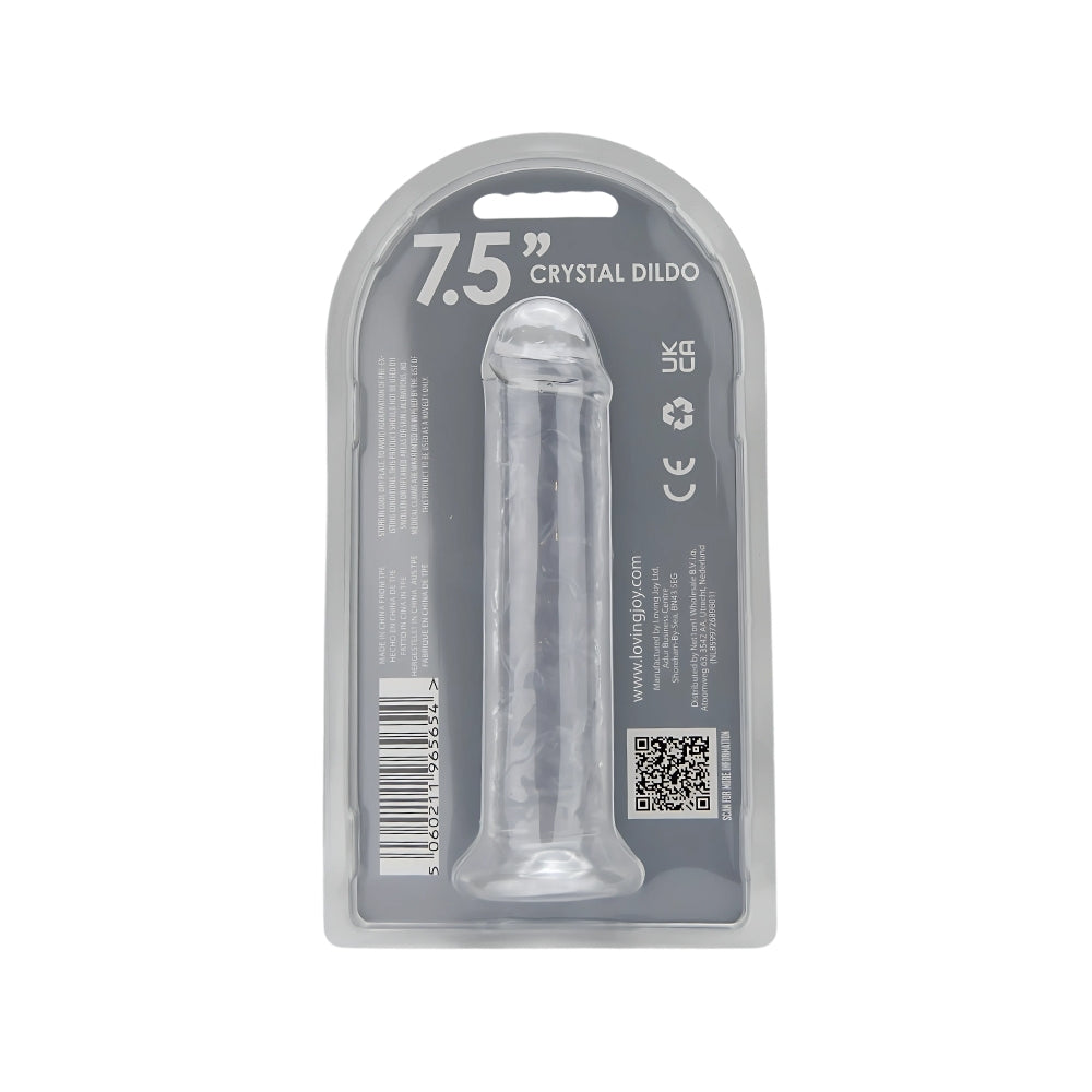 Loving Joy 7.5 Inch Suction Cup Dildo Clear