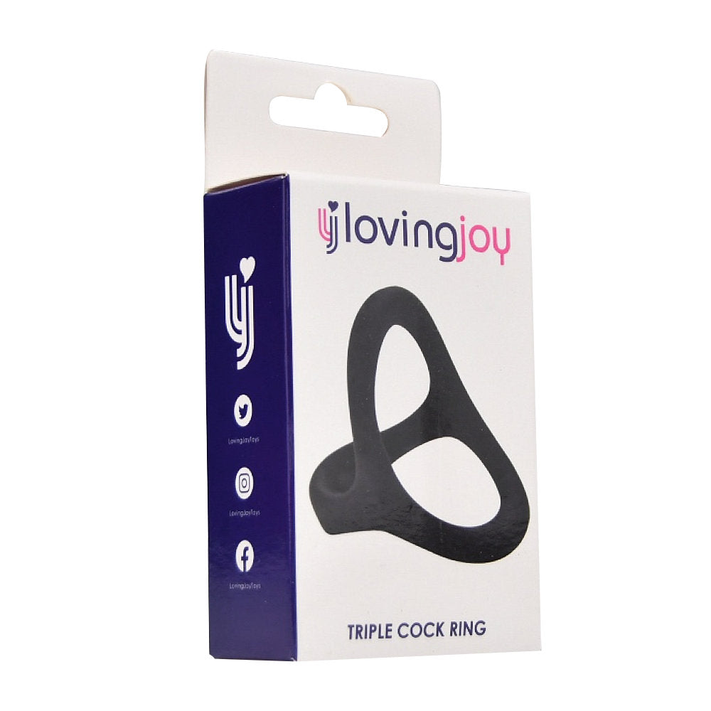 Loving Joy Silicone Triple c0ck Ring