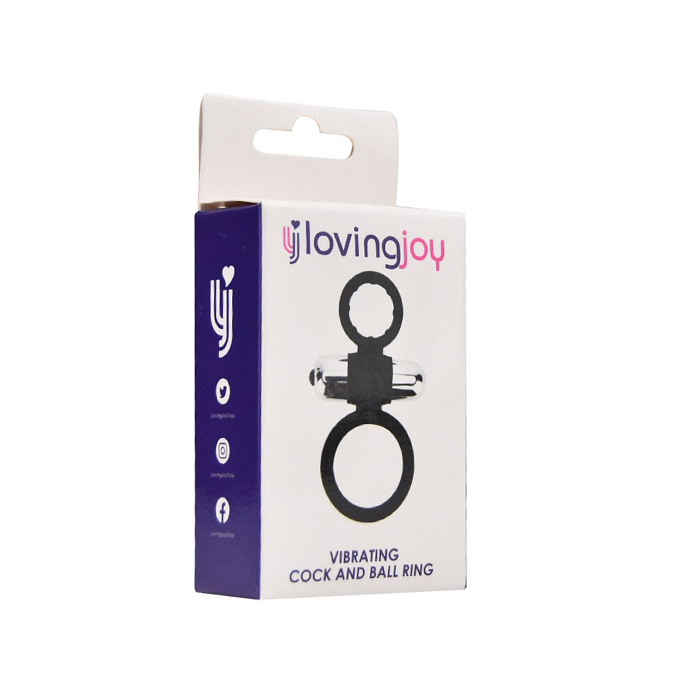 Loving Joy Silicone Vibrating c0ck and Ball Ring
