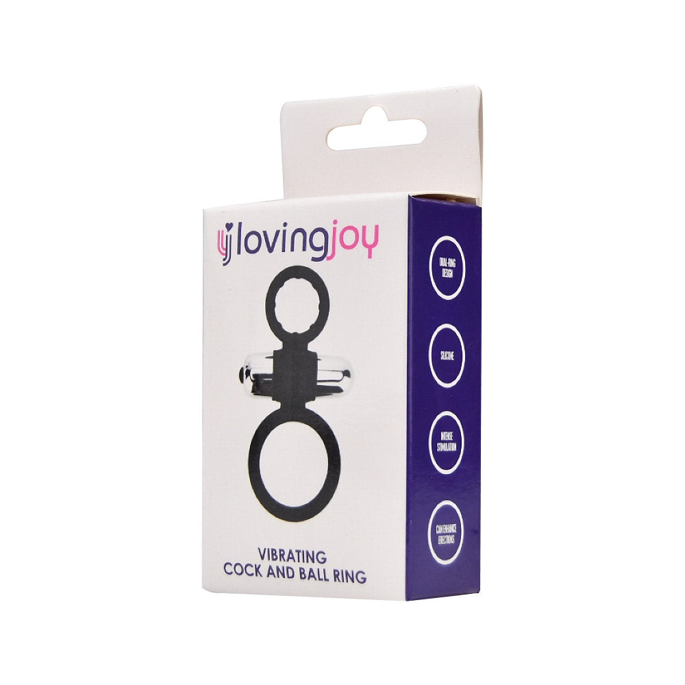 Loving Joy Silicone Vibrating c0ck and Ball Ring