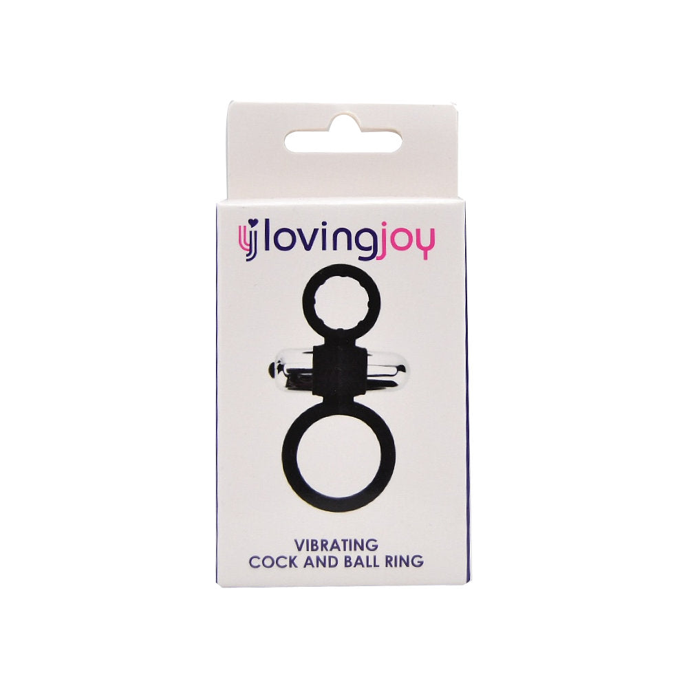 Loving Joy Silicone Vibrating c0ck and Ball Ring