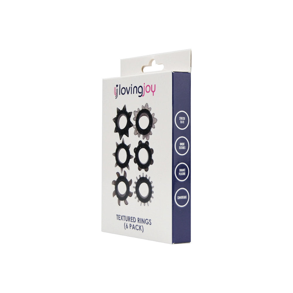 Loving Joy Textured c0ck Ring Set (6 Pack)