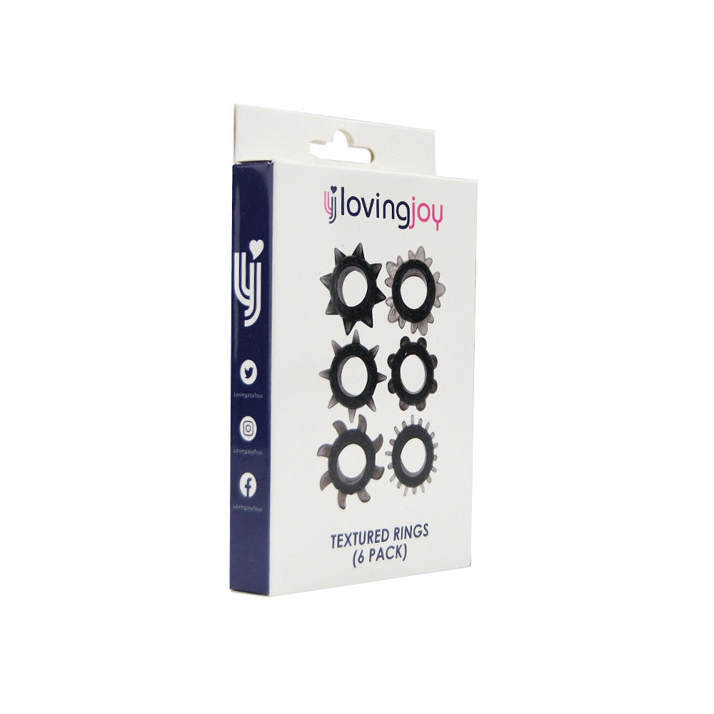 Loving Joy Textured c0ck Ring Set (6 Pack)