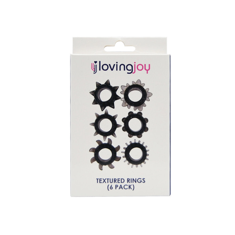 Loving Joy Textured c0ck Ring Set (6 Pack)