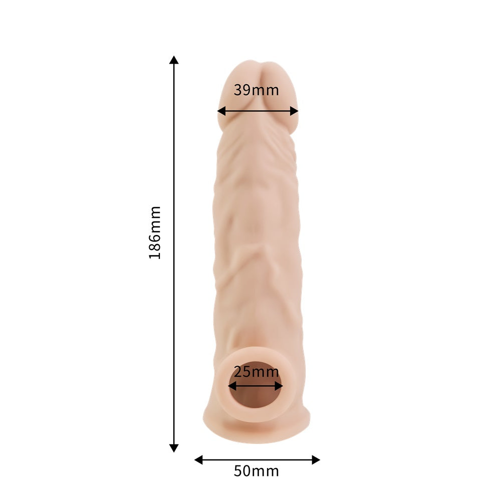 Rev-Sleeves 8.5 Inch Realistic Silicone pen1s Extension Sleeve