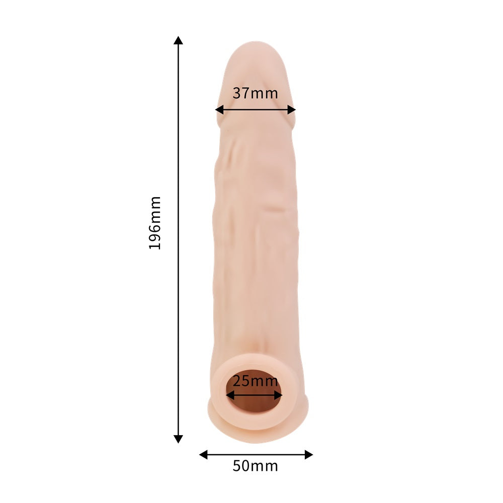 Rev-Sleeves 8 Inch Realistic Silicone pen1s Extension Sleeve