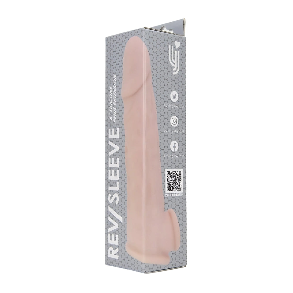 Rev-Sleeves 8 Inch Realistic Silicone pen1s Extension Sleeve
