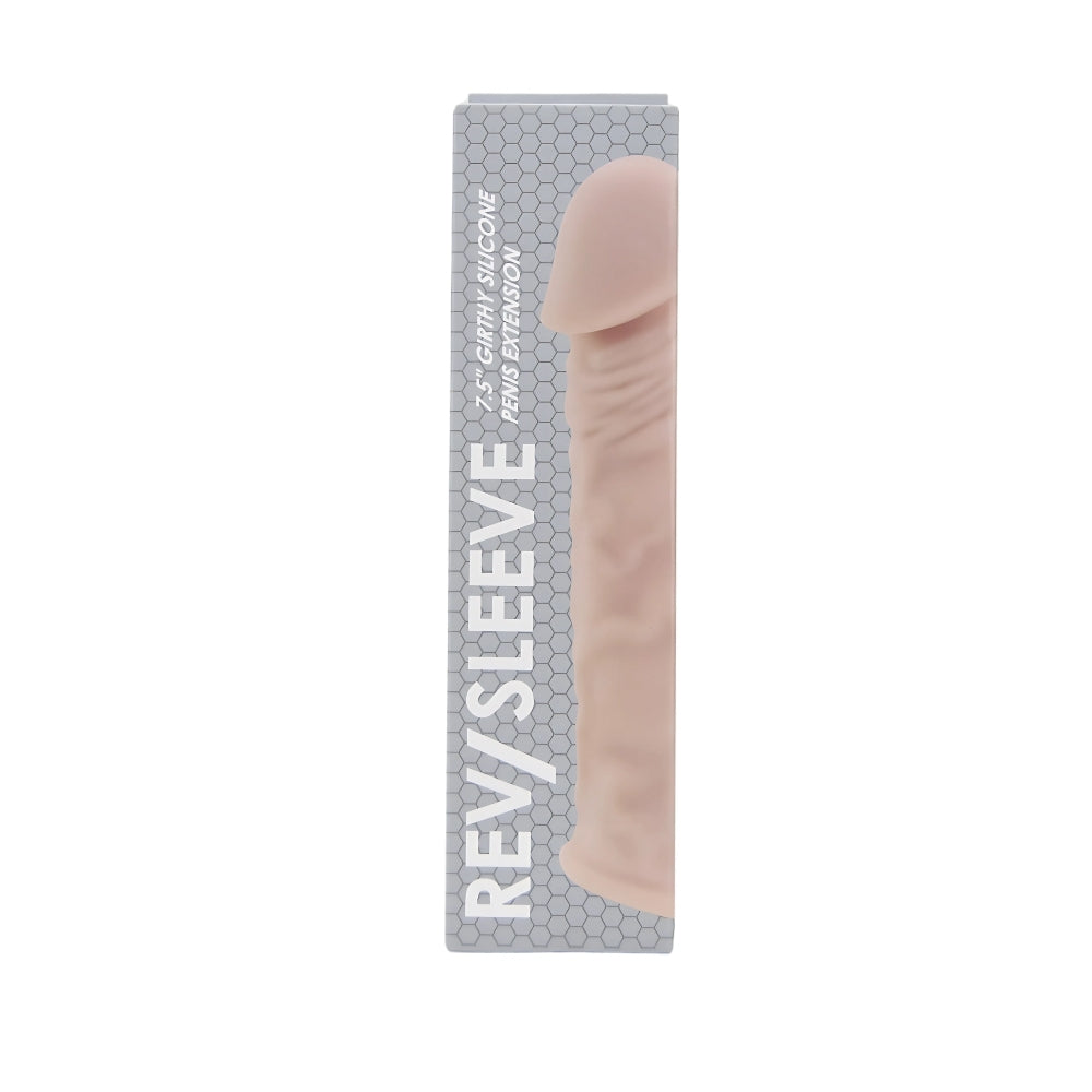 Rev-Sleeves 7.5 Inch Girthy Realistic Silicone pen1s Extension Sleeve