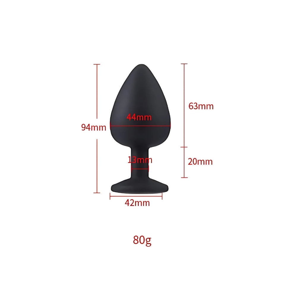 Toosh Black Silicone bvtt Plug Large