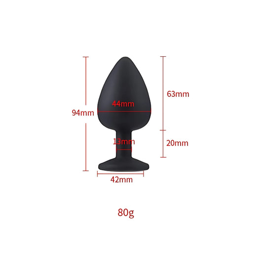 Toosh Black Silicone bvtt Plug Large