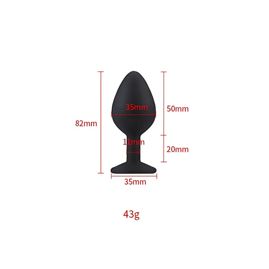 Toosh Black Silicone bvtt Plug Medium