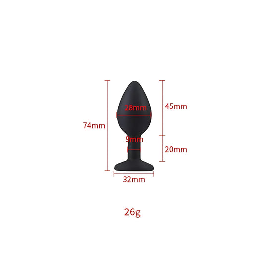 Toosh Black Silicone bvtt Plug Small