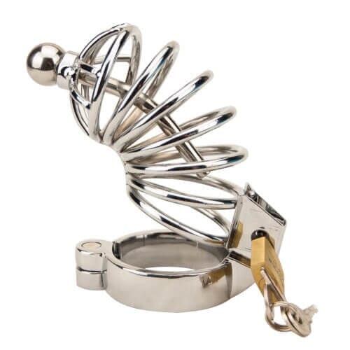 Impound Corkscrew Male Chastity Device with pen1s Plug Chastity Cages Impound