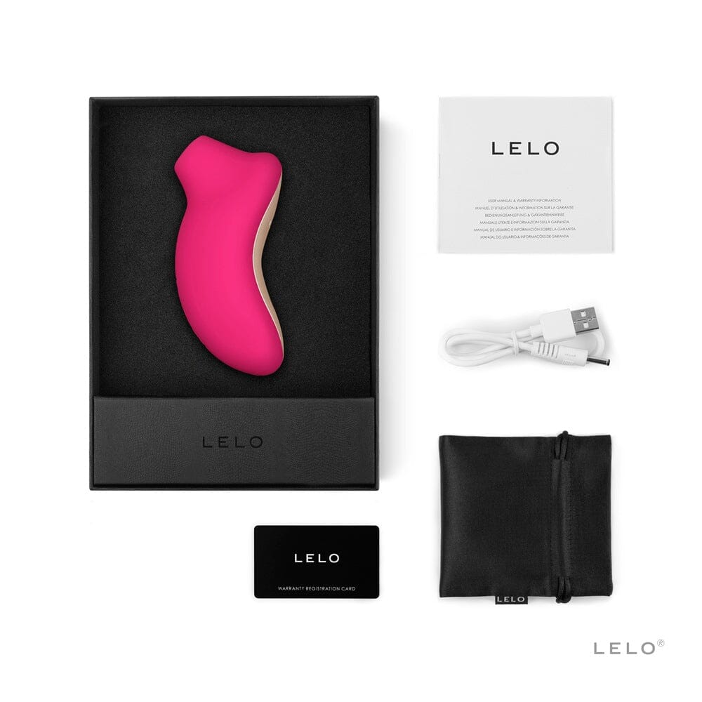 LELO SONA Sonic c1itoral Ma55ager - Cerise Suction Vibrators LELO
