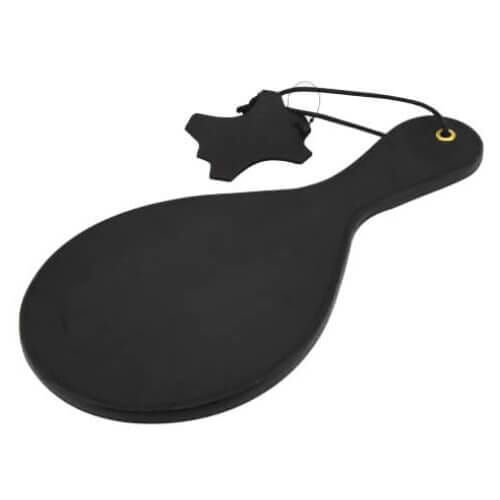 Bound Noir Nubuck Leather Paddle with Bra55 Stud Detail Spanking Paddles and Floggers Bound