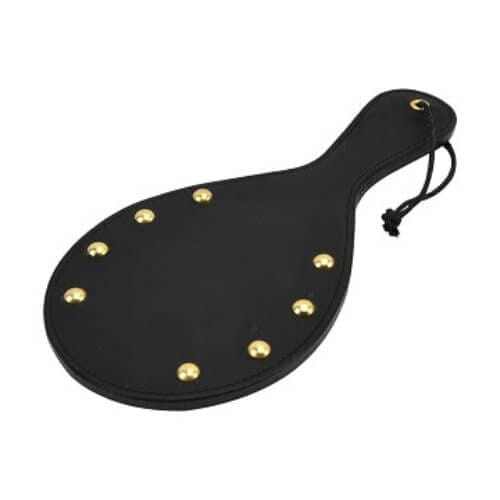 Bound Noir Nubuck Leather Paddle with Bra55 Stud Detail Spanking Paddles and Floggers Bound