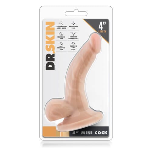 Realistic 4 Inch Suction Base c0ck with b@lls Suction Cup Dildos Blush Novelties