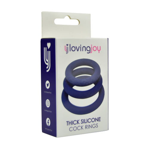 Loving Joy Thick Silicone c0ck Rings 3 Pack