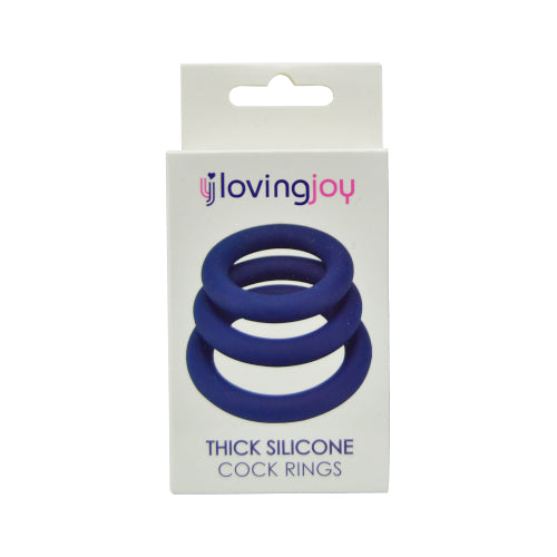 Loving Joy Thick Silicone c0ck Rings 3 Pack