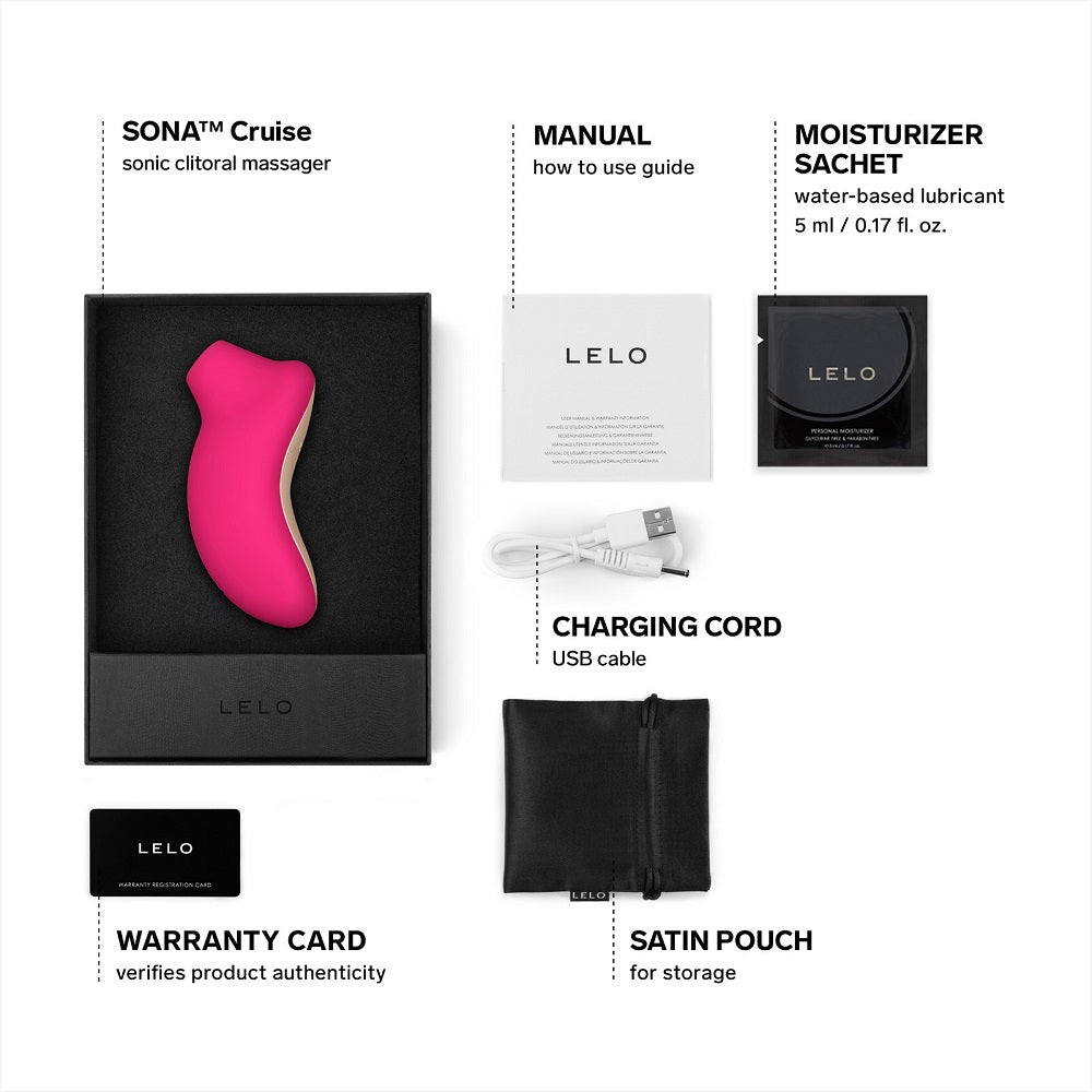 LELO SONA Cruise c1itoral Massager Cerise