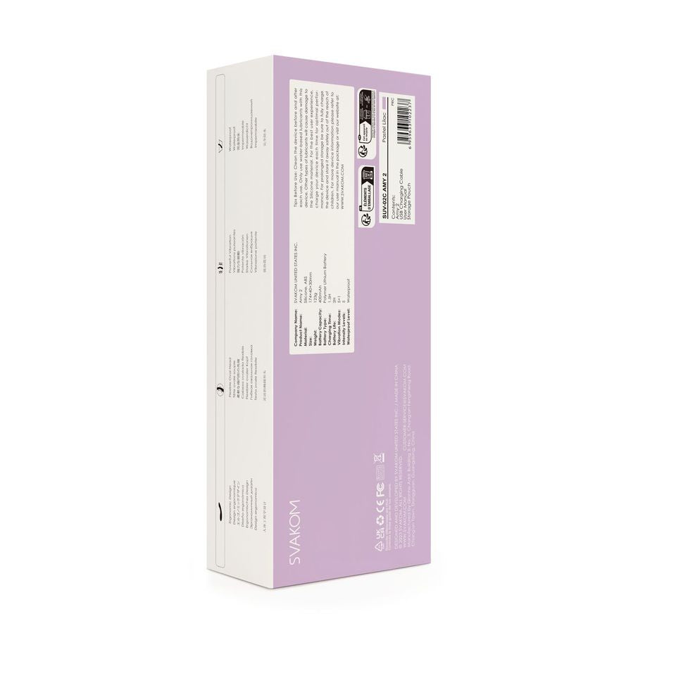 Svakom Amy 2 G-Spot and c1itoral Vibrator Lilac