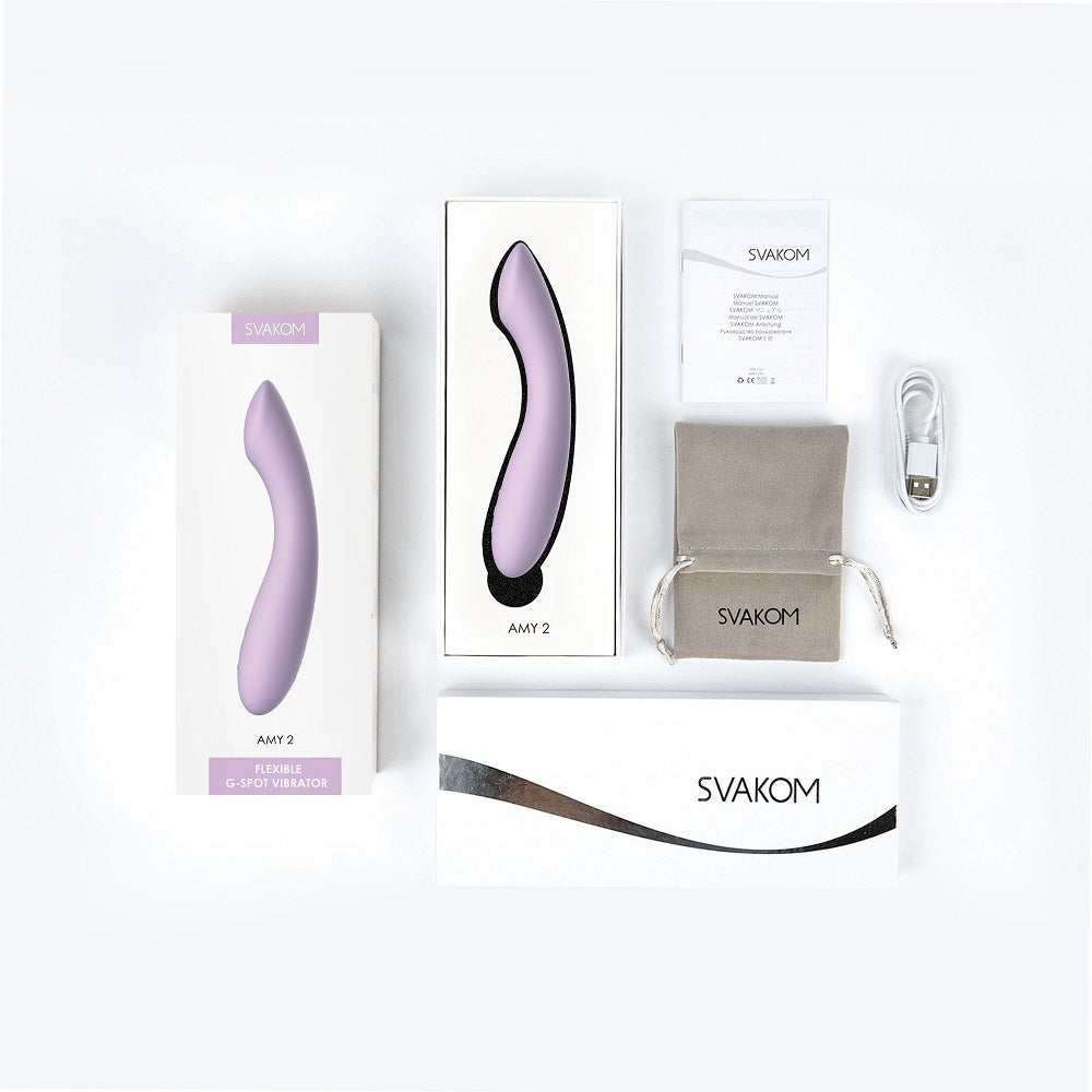 Svakom Amy 2 G-Spot and c1itoral Vibrator Lilac