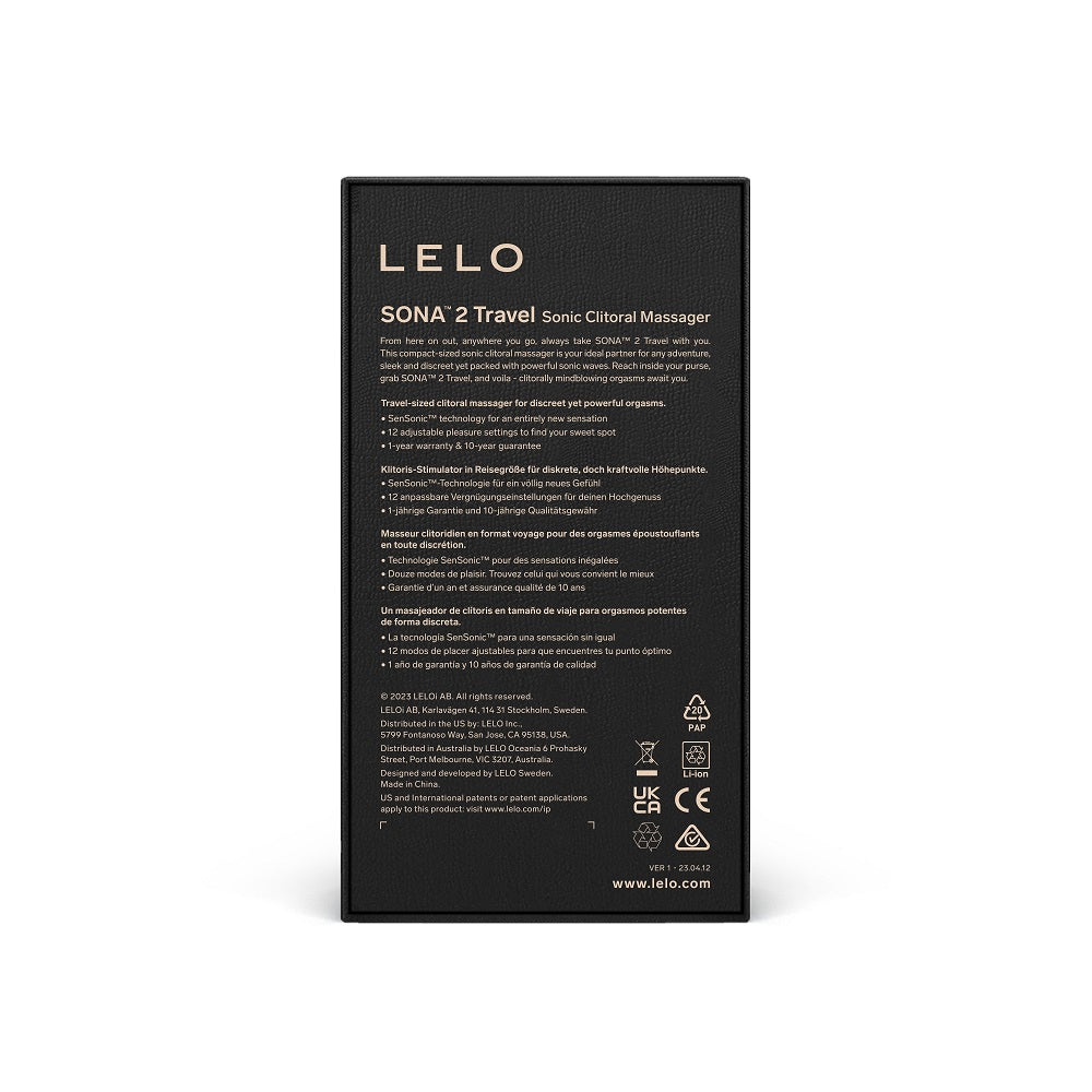 LELO Sona 2 Travel c1itoral Massager Purple