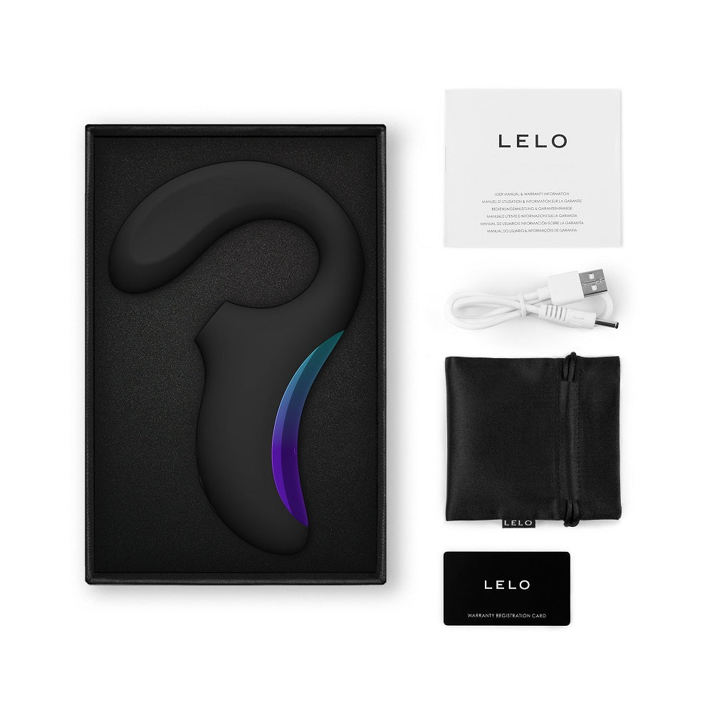 LELO Enigma Wave Dual Stimulation Sonic Ma55ager Black