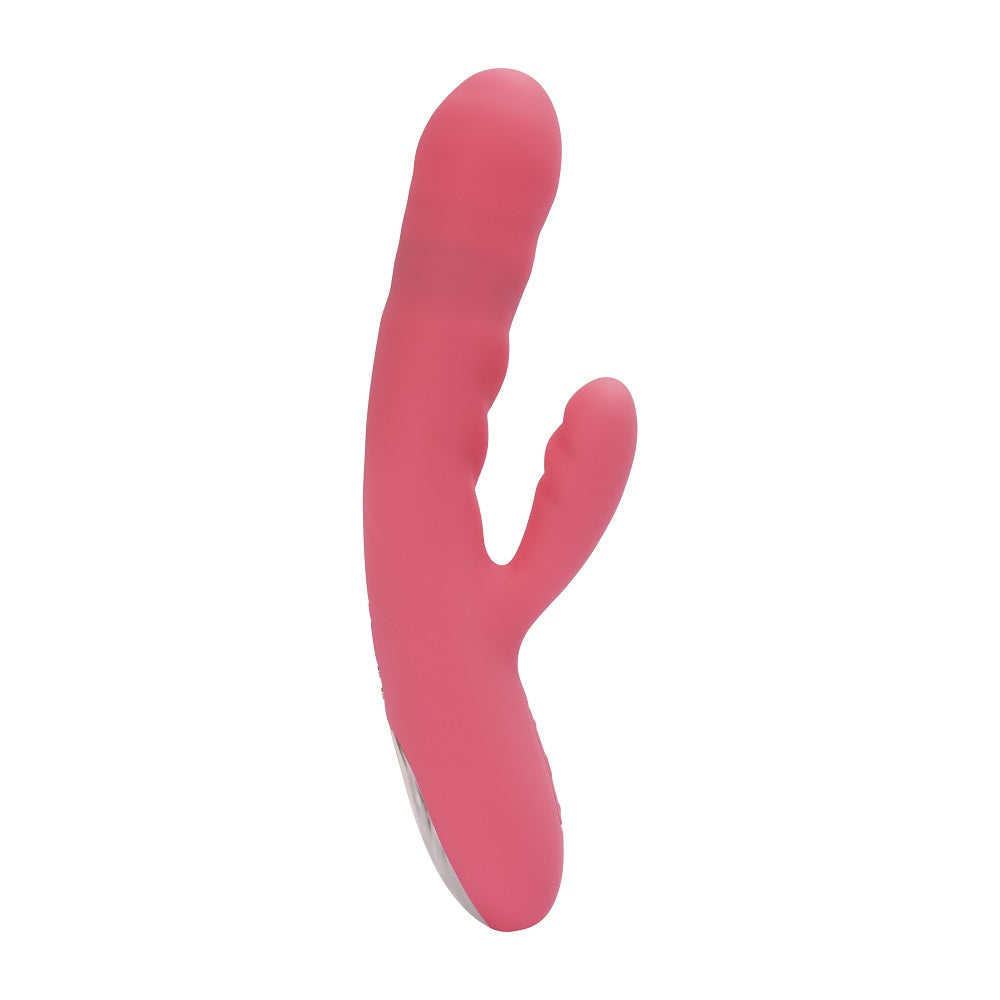 Svakom Avery Thrusting Vibrator with c1itoral Stimulator Pink