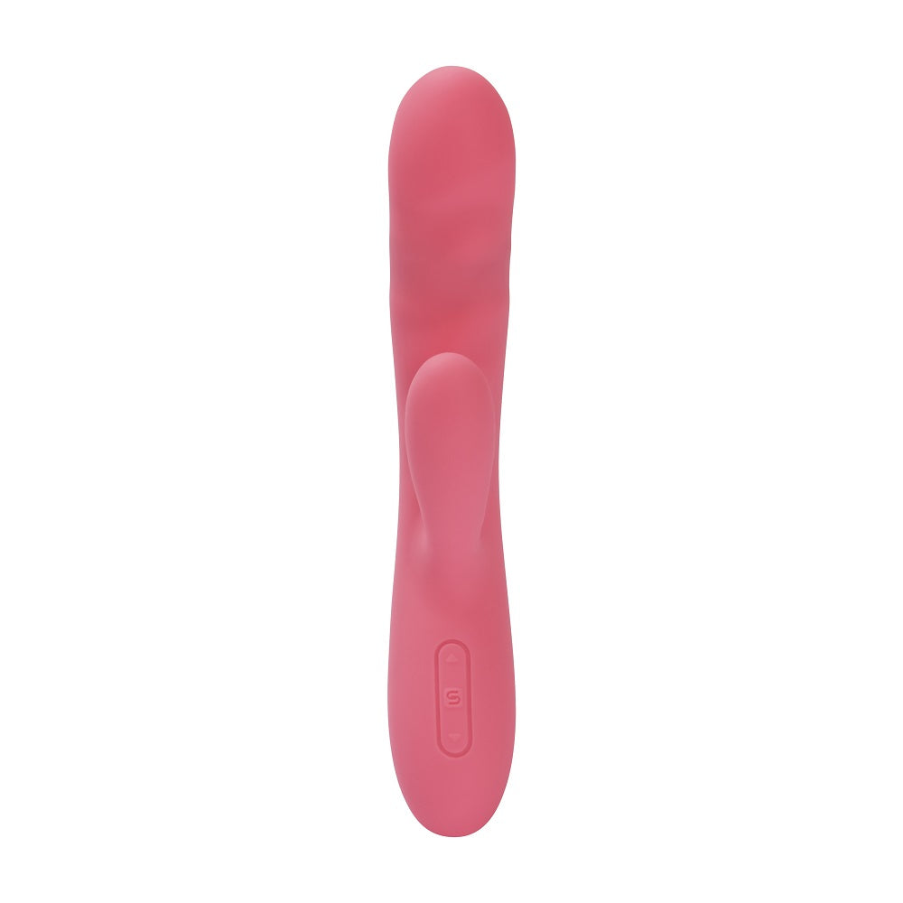 Svakom Avery Thrusting Vibrator with c1itoral Stimulator Pink