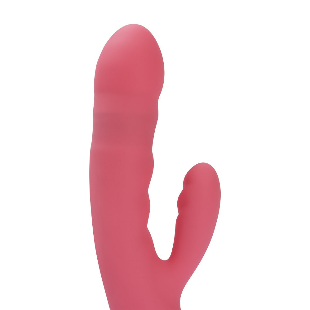 Svakom Avery Thrusting Vibrator with c1itoral Stimulator Pink