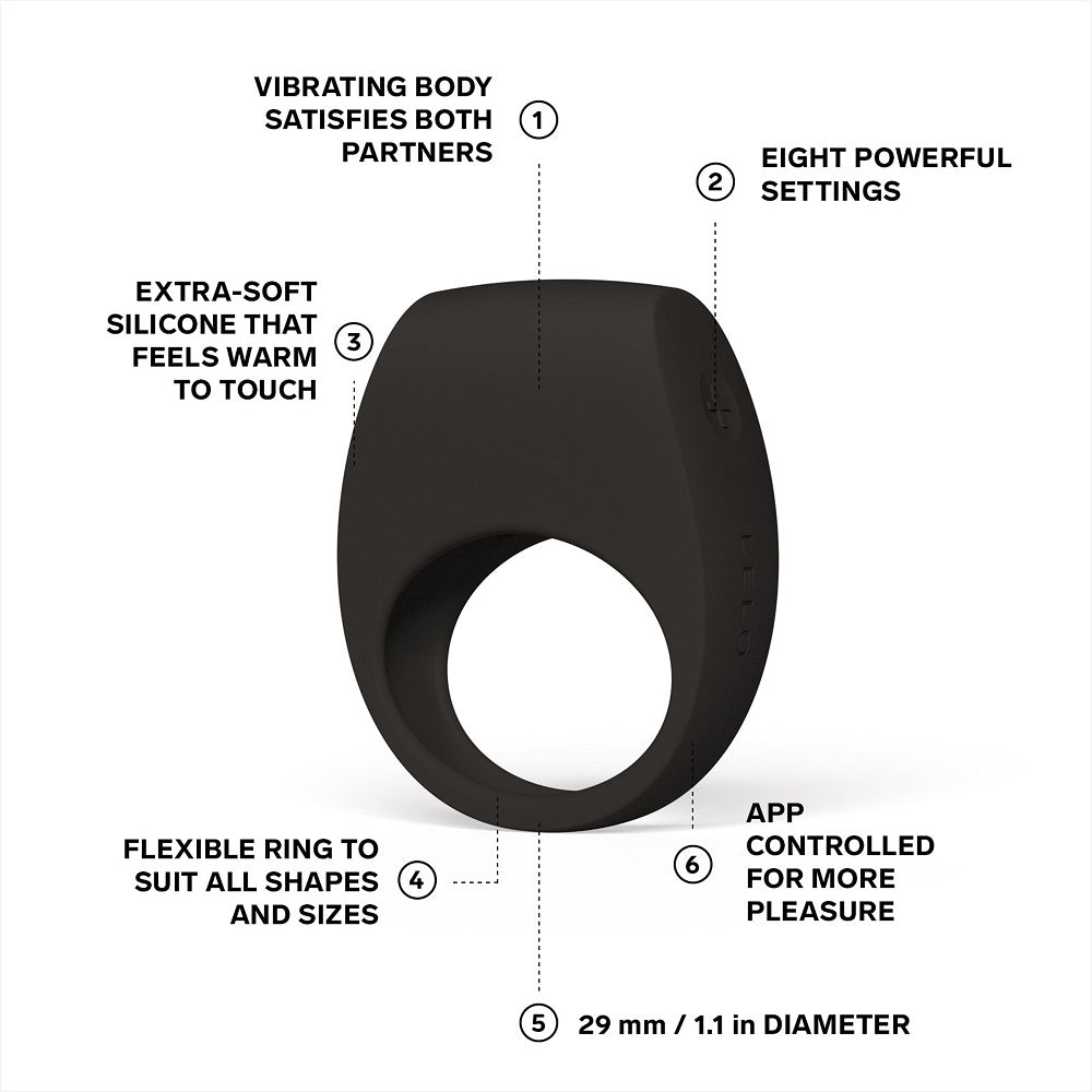 LELO Tor 3 App Controlled c0ck Ring Black